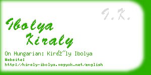 ibolya kiraly business card